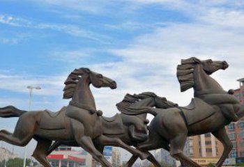 湖北马广场动物铜雕塑，精致细腻魅力无穷