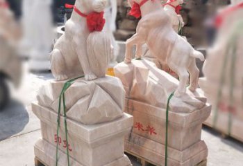 湖北卯兔·晚霞红12生肖石雕兔雕塑