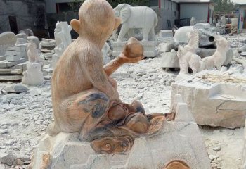 湖北精美猴子石雕，带来浓浓的节日气息