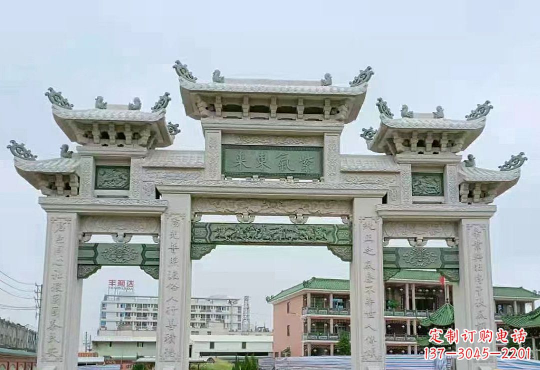 湖北牌坊的石雕牌楼
