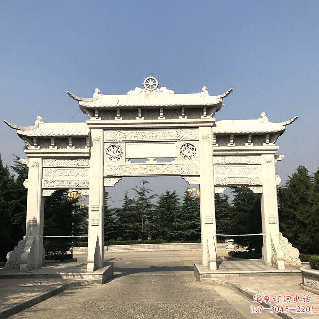 湖北精致牌坊柱座石雕服务,古色古香装点璀璨文化