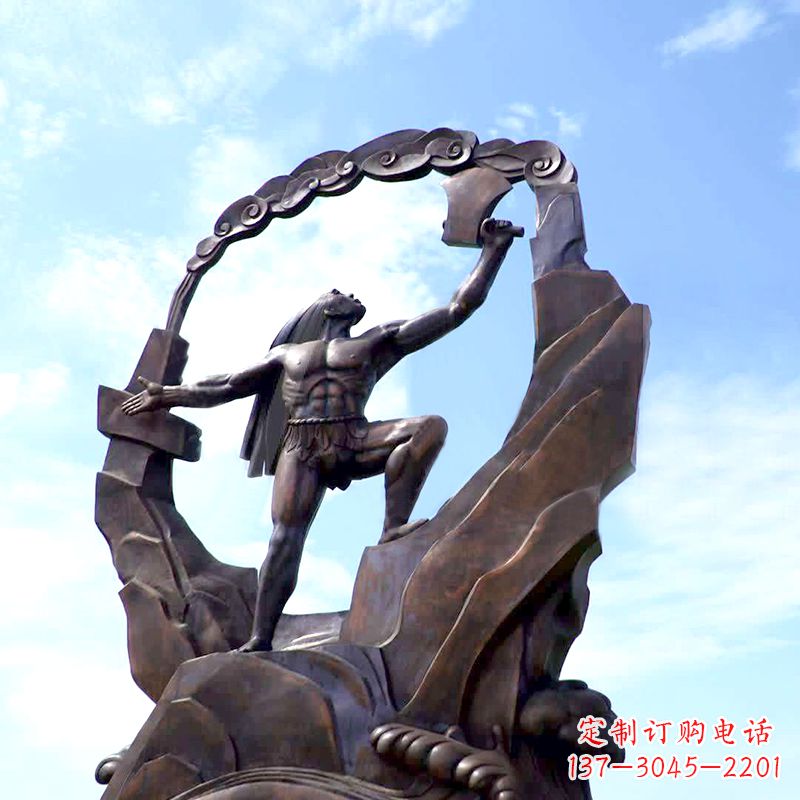 湖北传承神话，展现气势—盘古大型景观雕塑