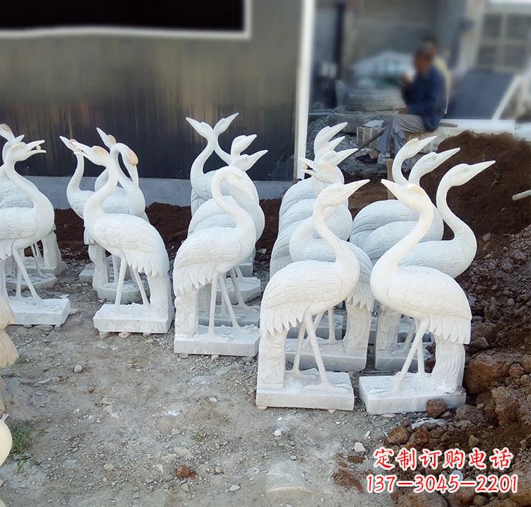 湖北精美工艺,传统雕刻——仙鹤石塑
