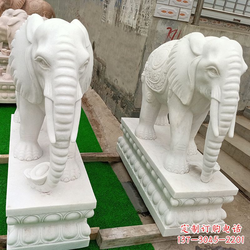 湖北中领雕塑推出的天然石头大象雕塑,雕塑形象…