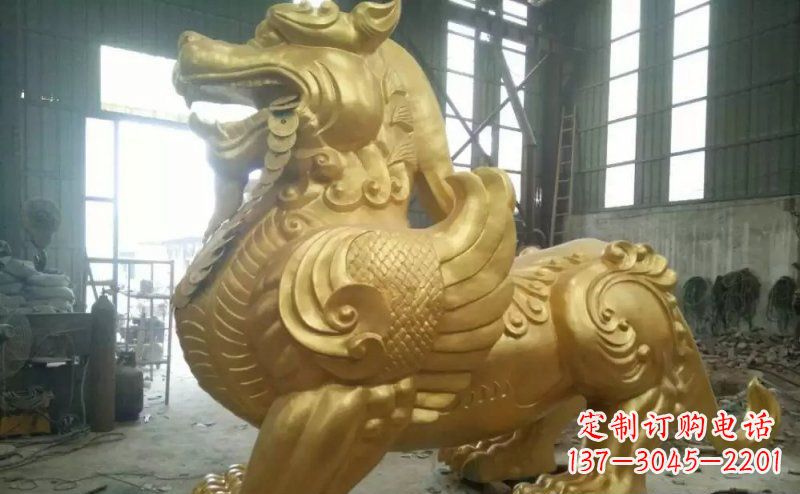 湖北貔貅黄铜神兽铜雕