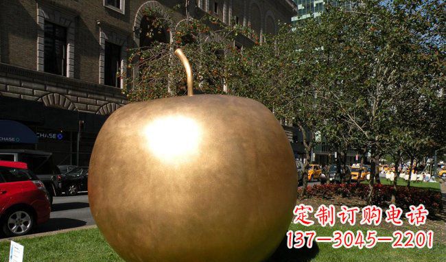 湖北苹果城市景观铜雕