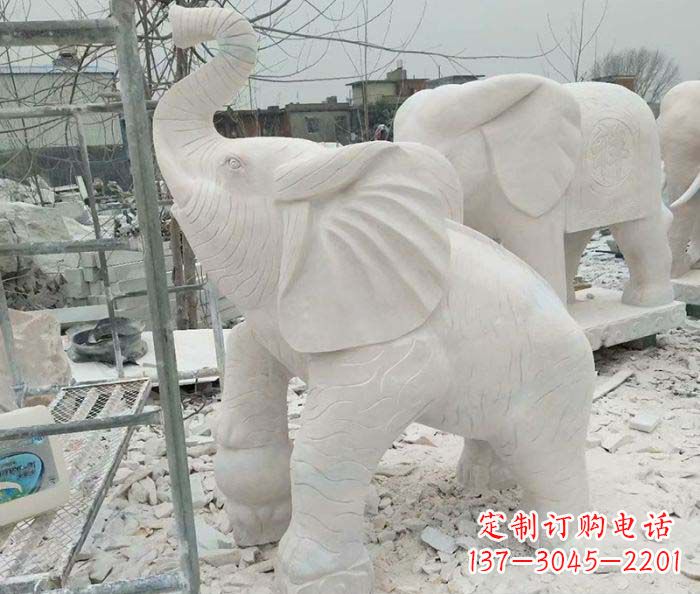 湖北企业景观招财大象雕塑