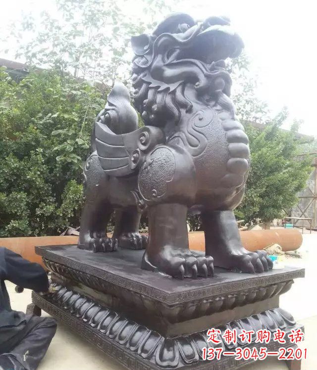 湖北企业门口貔貅铜雕