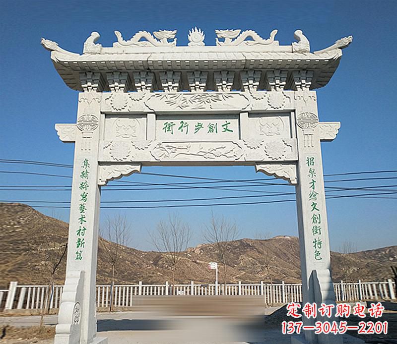湖北精良的青石牌坊雕塑
