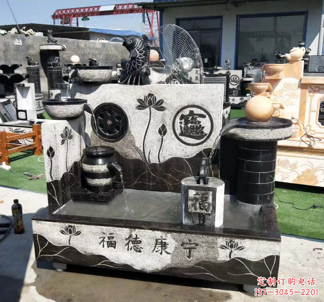湖北青石水池石雕——美丽水中景观