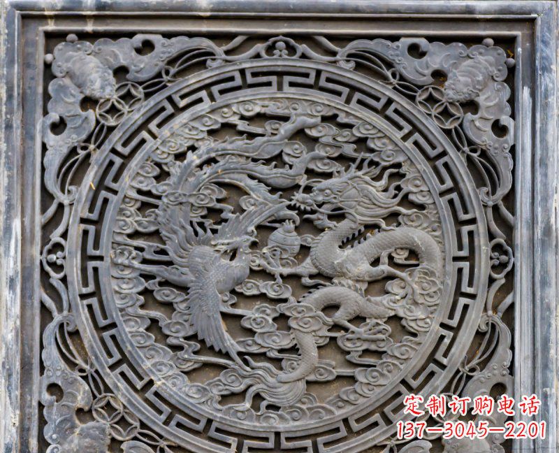 湖北传统工艺青石龙雕精美绝伦