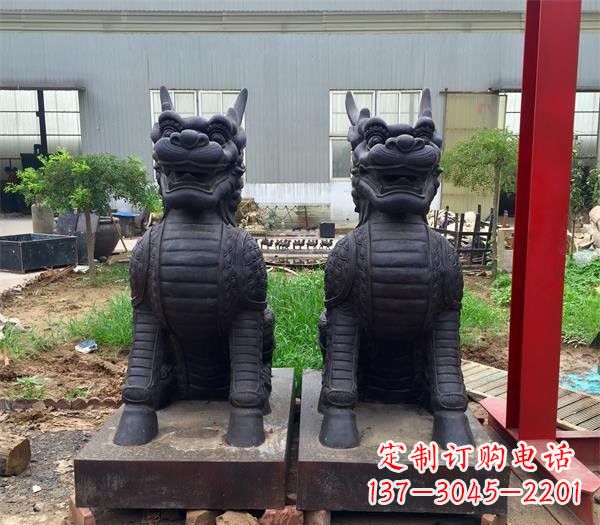湖北青铜精美麒麟雕塑,注入艺术气息