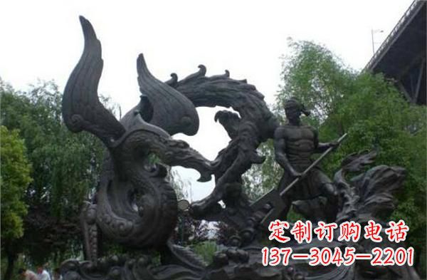 湖北赛龙舟铜雕，青史留驰名！