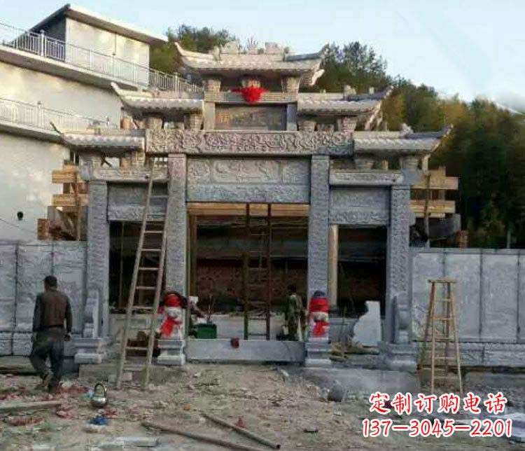 湖北三门仿古石雕牌坊打造质感升级的精致建筑