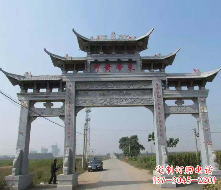湖北三门牌坊石雕 (3)