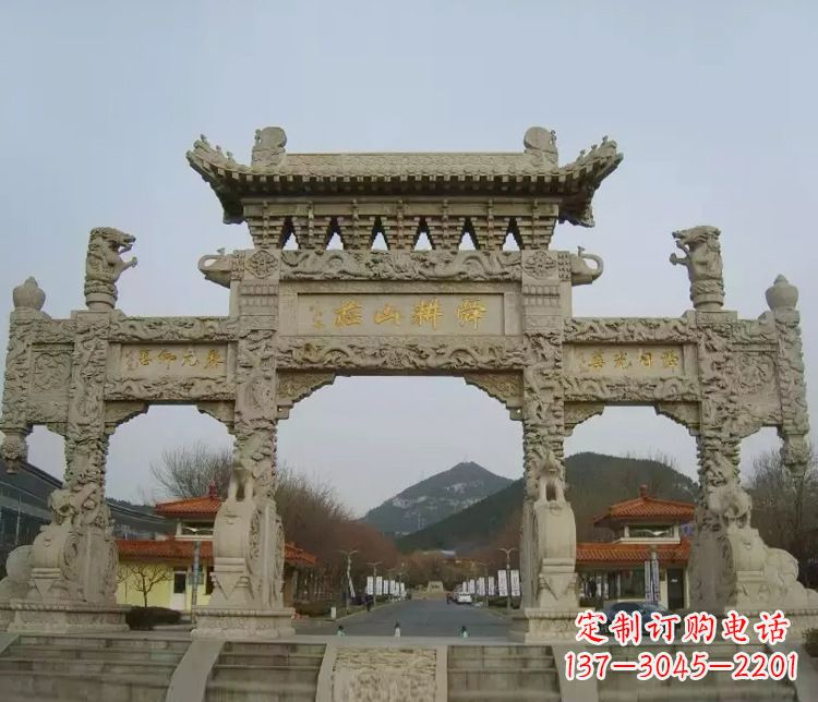 湖北铭刻美好时光,中领雕塑牌坊石雕
