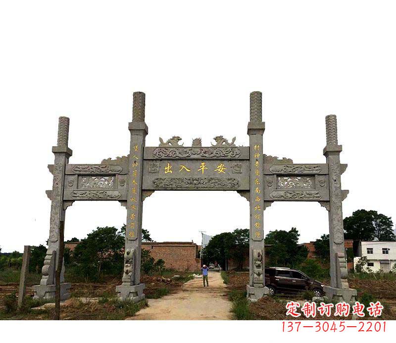 湖北三门石牌坊石雕_1