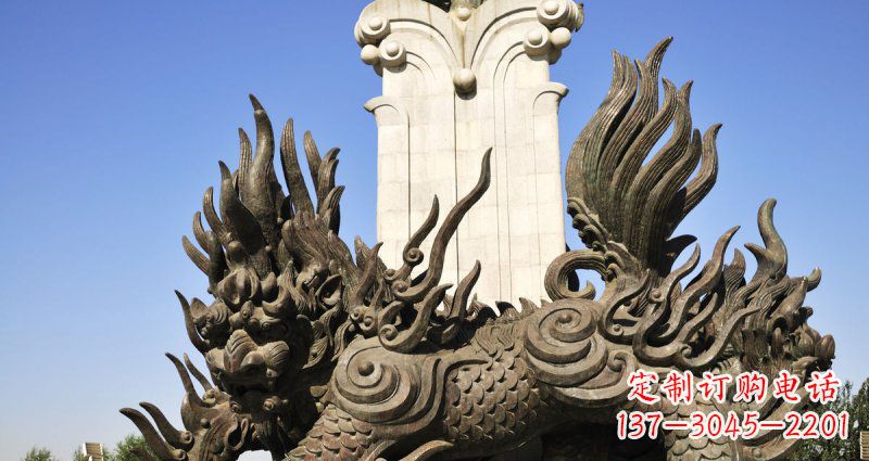湖北中领雕塑：神兽火麒麟铜雕定制