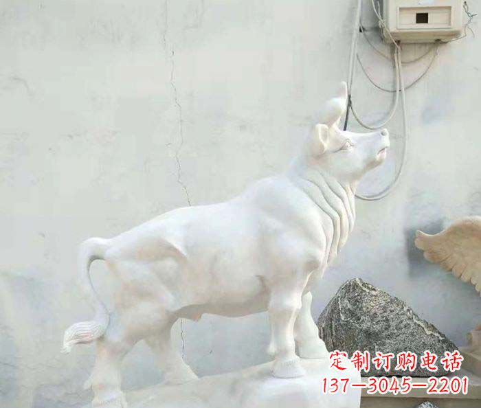 湖北精美汉白玉石动物雕塑