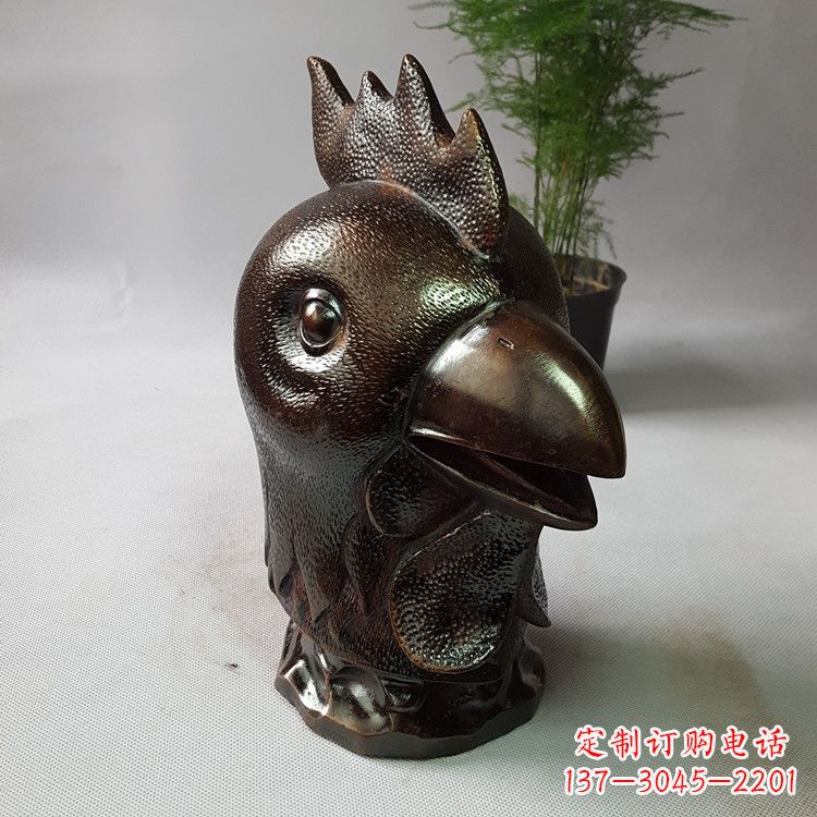 湖北生肖鸡铸铜兽首