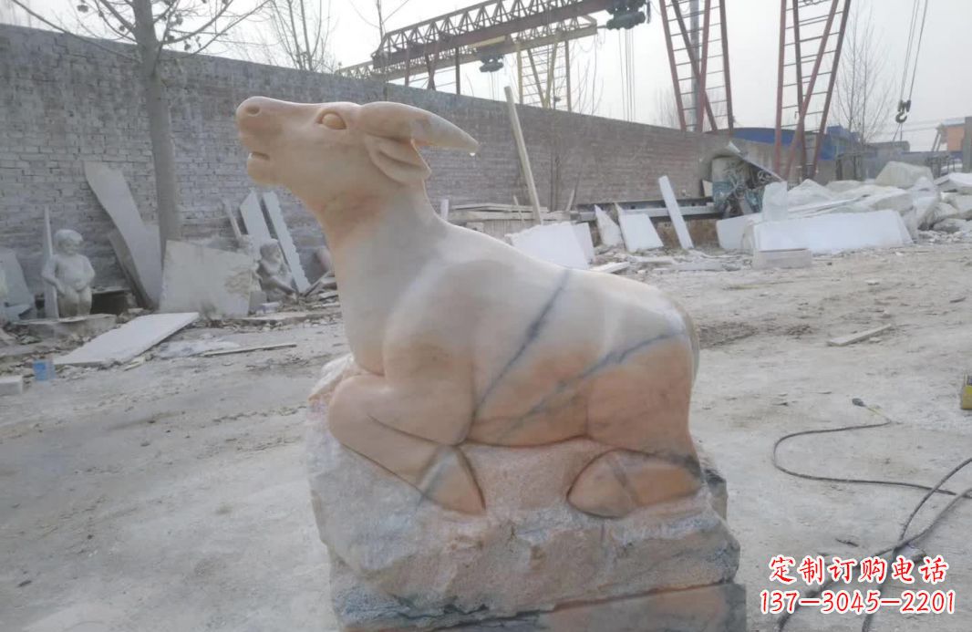 湖北精美动物十二生肖石雕