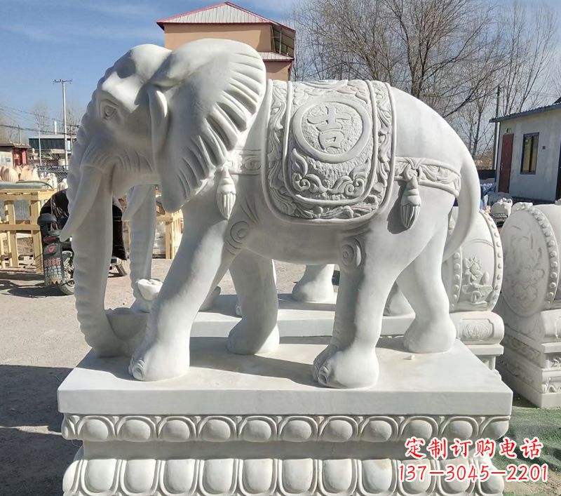湖北石材大象雕塑