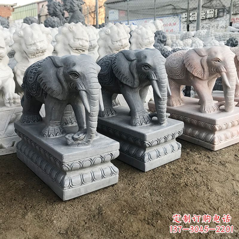 湖北中领雕塑:精美大象雕塑