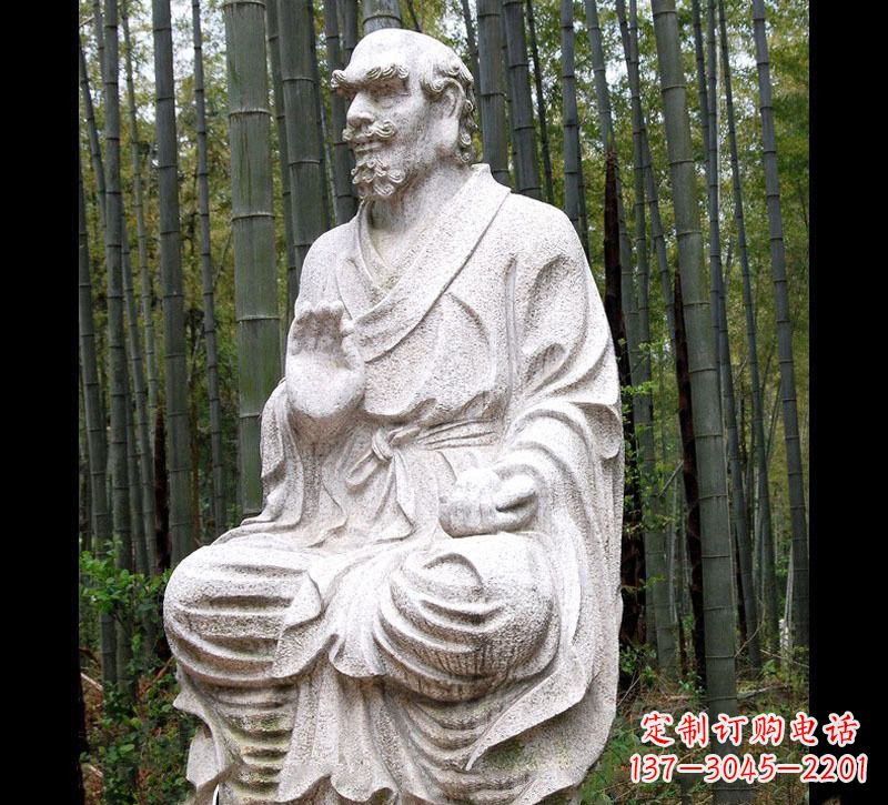 湖北石雕达摩古代名人雕塑