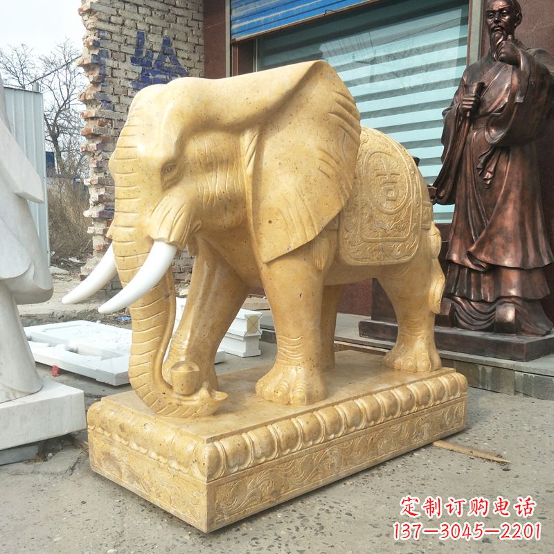 湖北精美大象雕塑,为你定制宅神兽