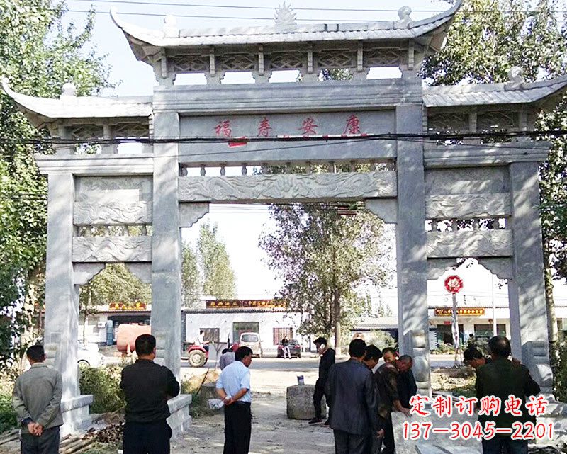 湖北石雕的龙门牌坊