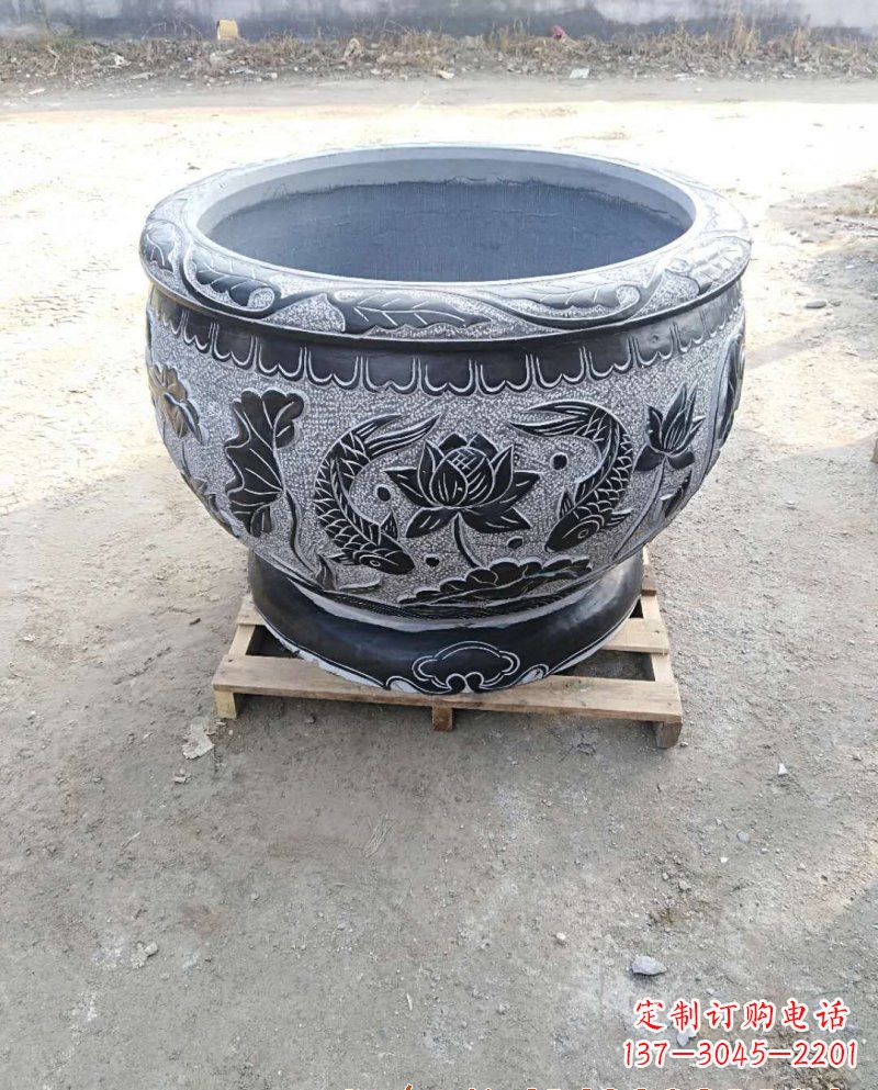 湖北石雕花盆