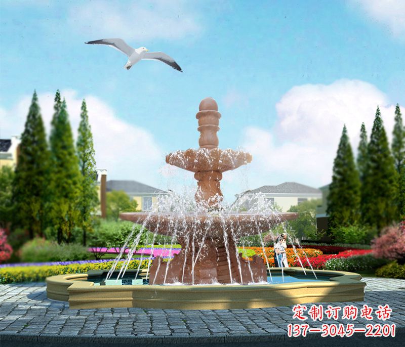湖北石雕流水招财喷泉