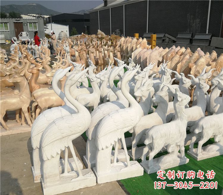 湖北石雕仙鹤雕塑