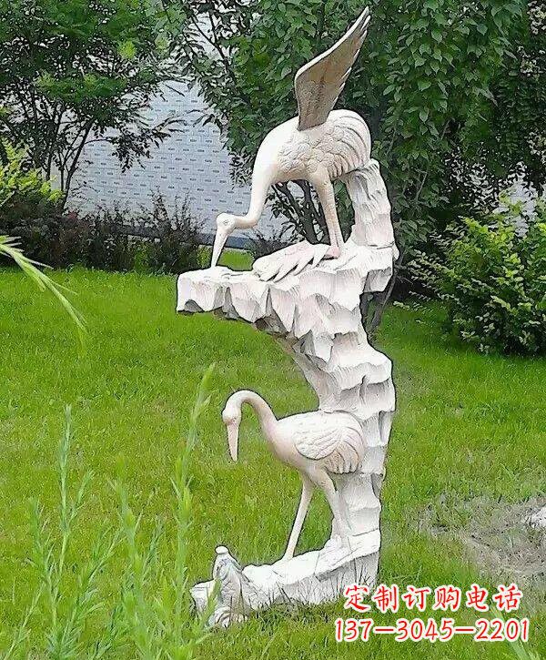 湖北石雕仙鹤鲤鱼
