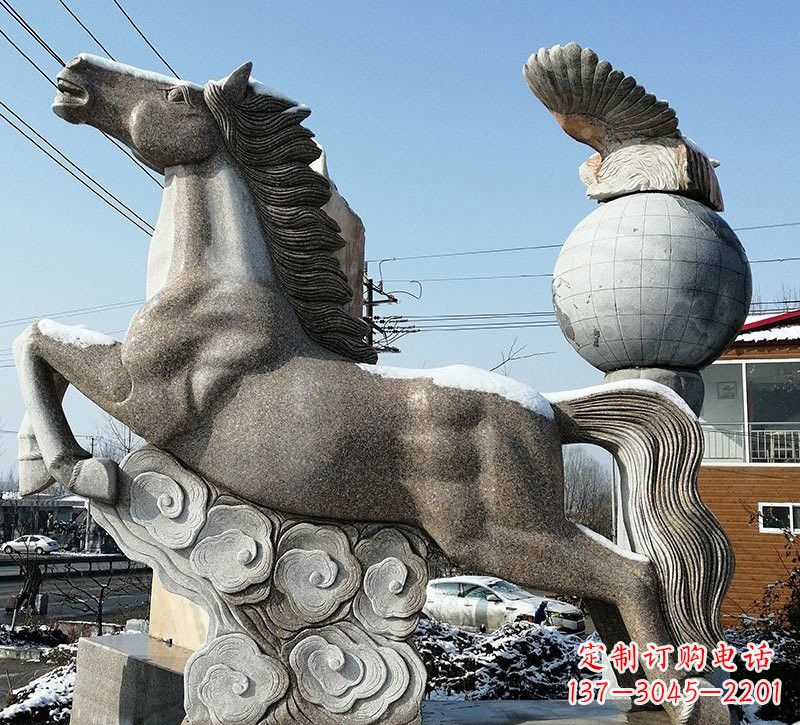 湖北石雕祥云奔马