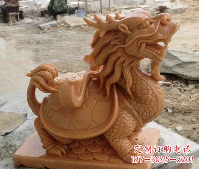 湖北石雕招财龙龟