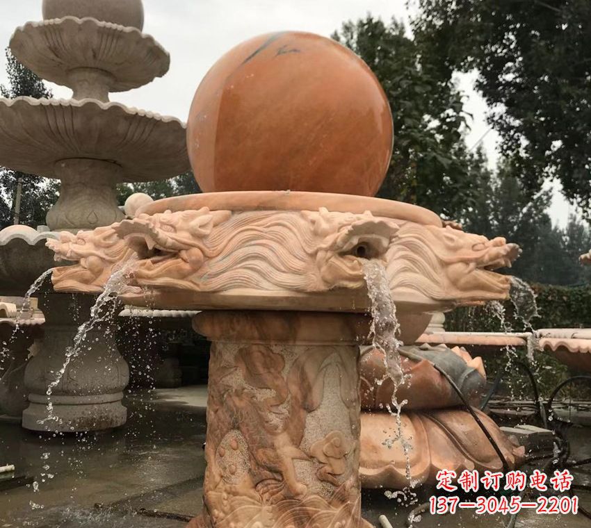 湖北石雕自然流水喷泉