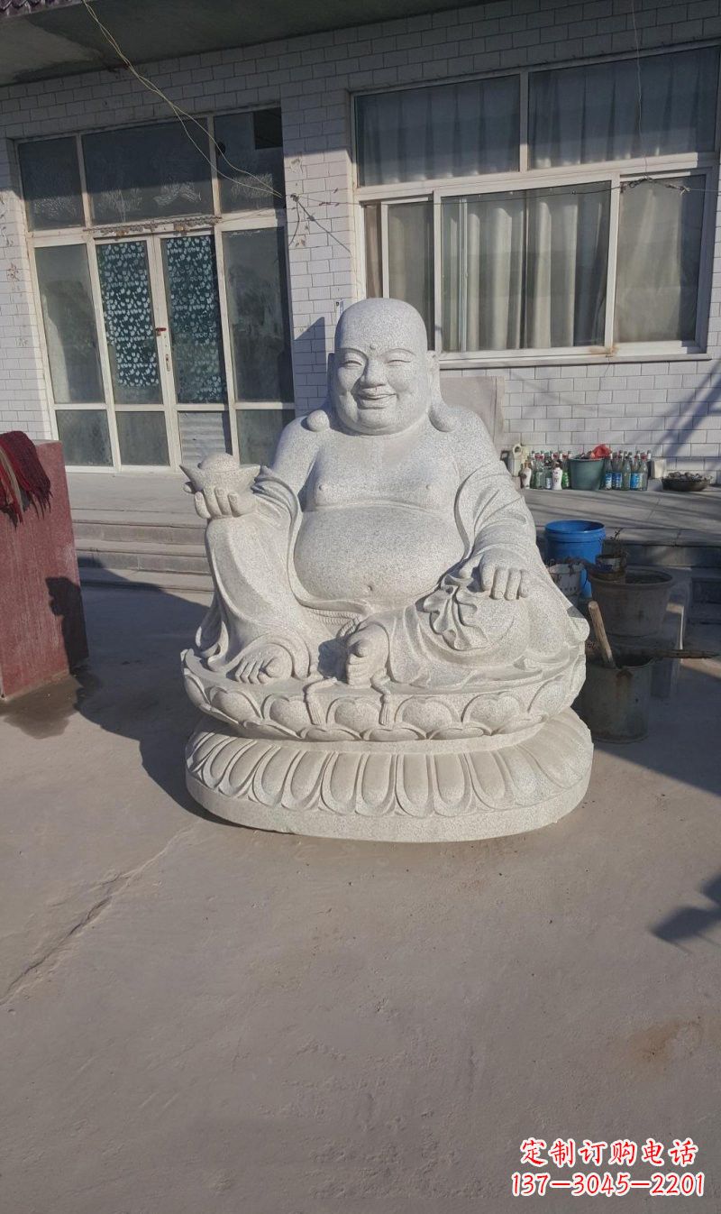 湖北石雕坐式弥勒佛