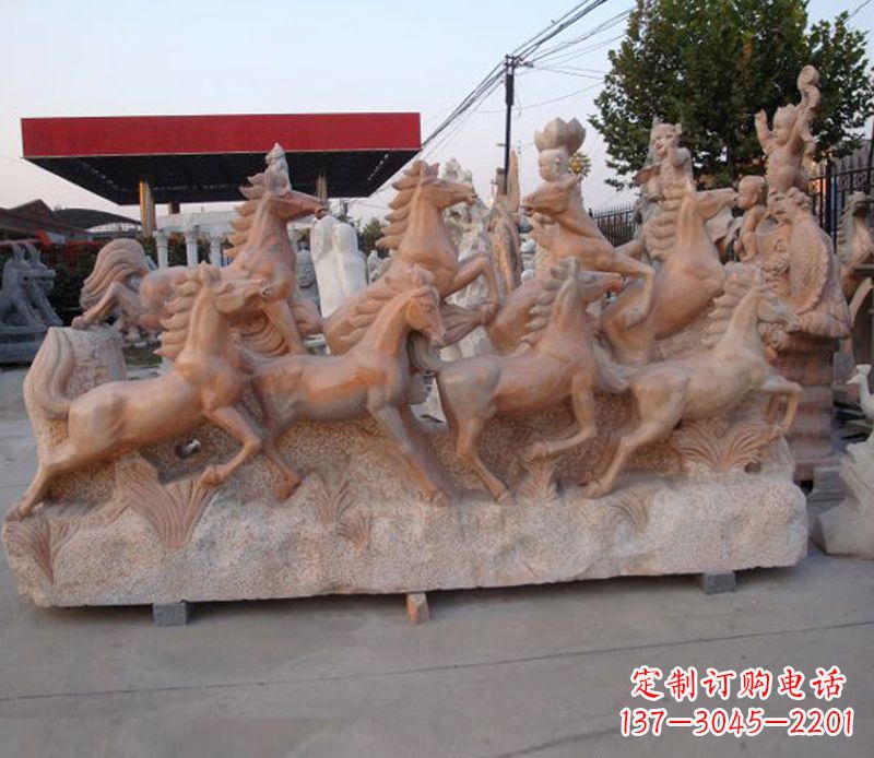 湖北石头奔马雕塑