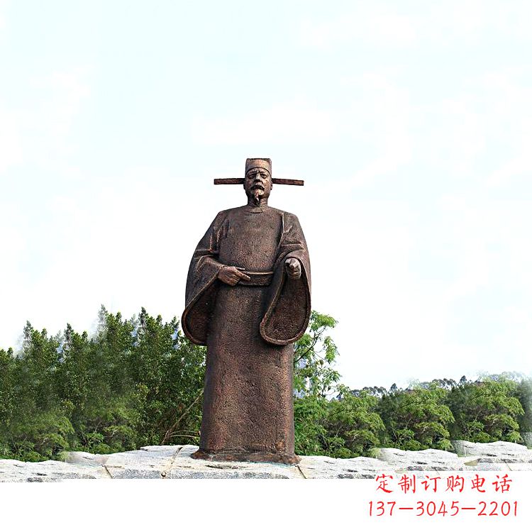 湖北世界法医学鼻祖纯铜宋慈公园景区终归历史名人雕像