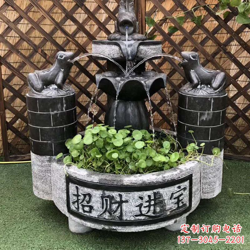 湖北双层喷泉石雕
