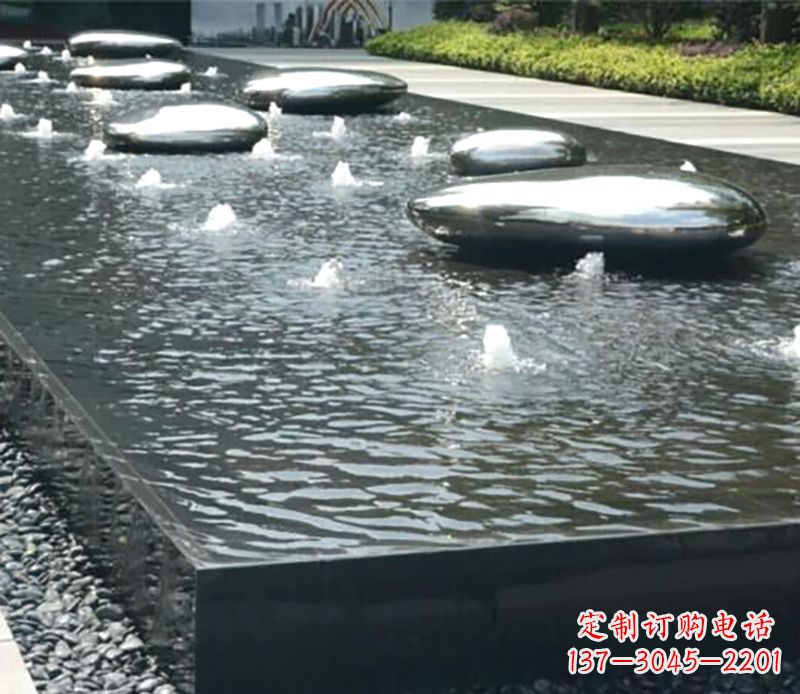 湖北水滴水池不锈钢雕塑