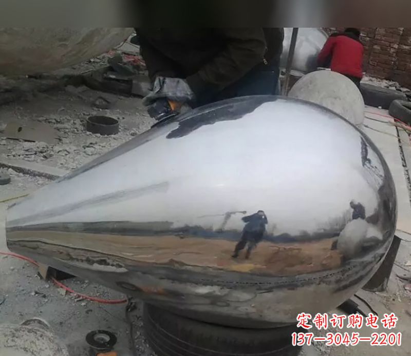 湖北水滴不锈钢商场雕塑