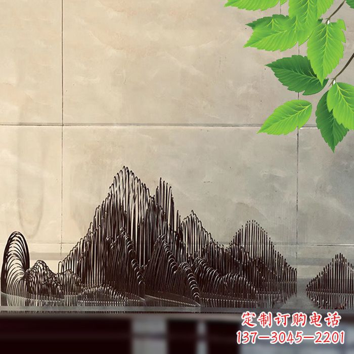 湖北水景水池不锈钢假山雕塑