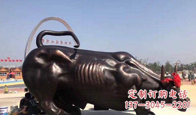 湖北水牛铜雕