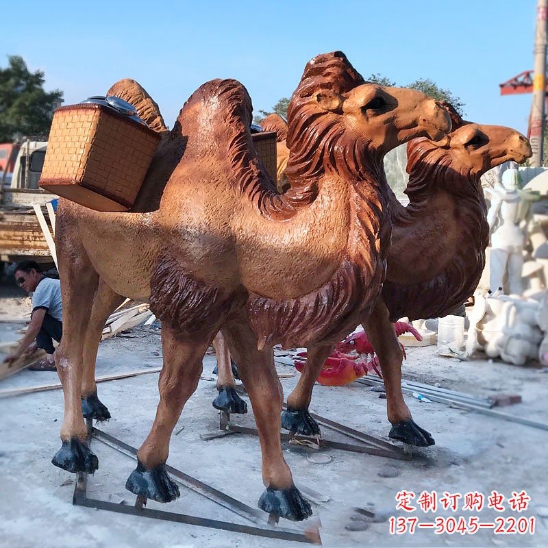 湖北丝绸之路仿真骆驼雕塑