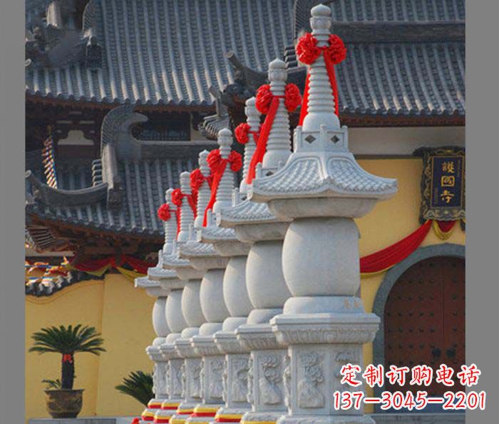 湖北寺庙景观舍利塔石雕