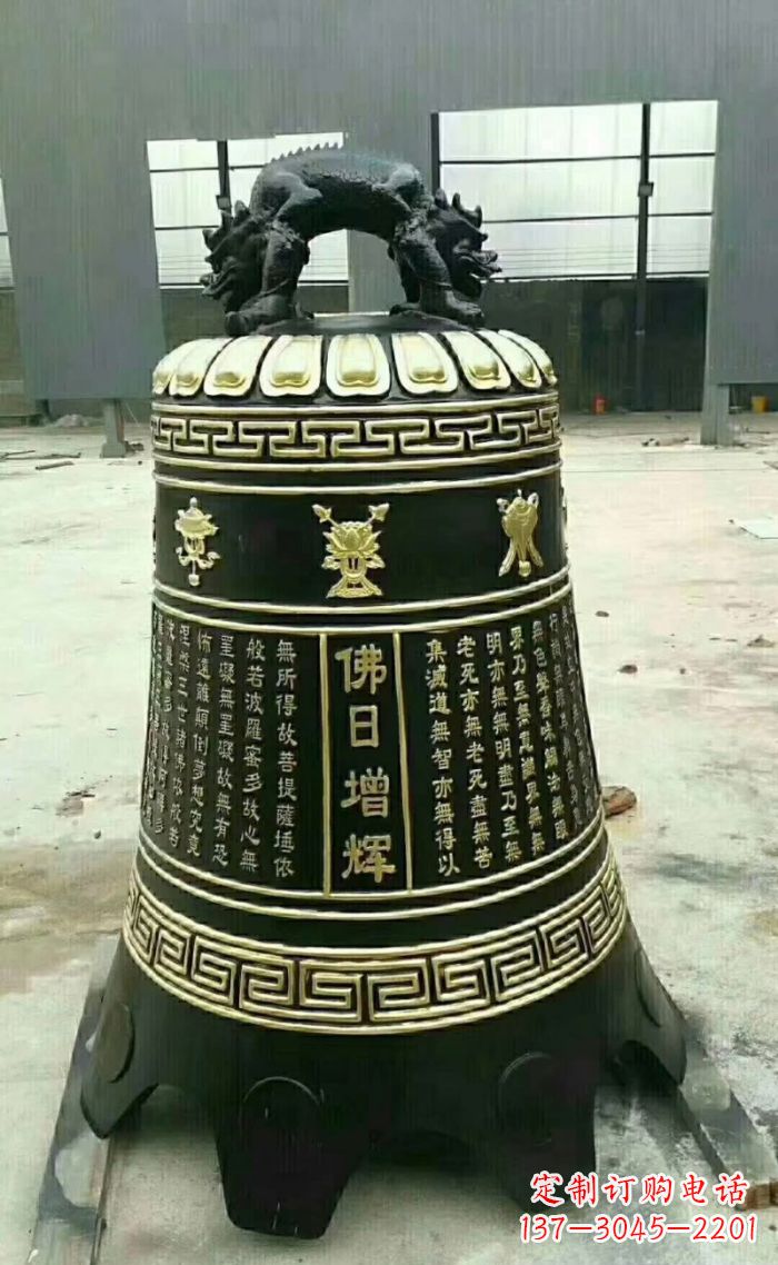 湖北寺庙铜钟雕塑 (6)