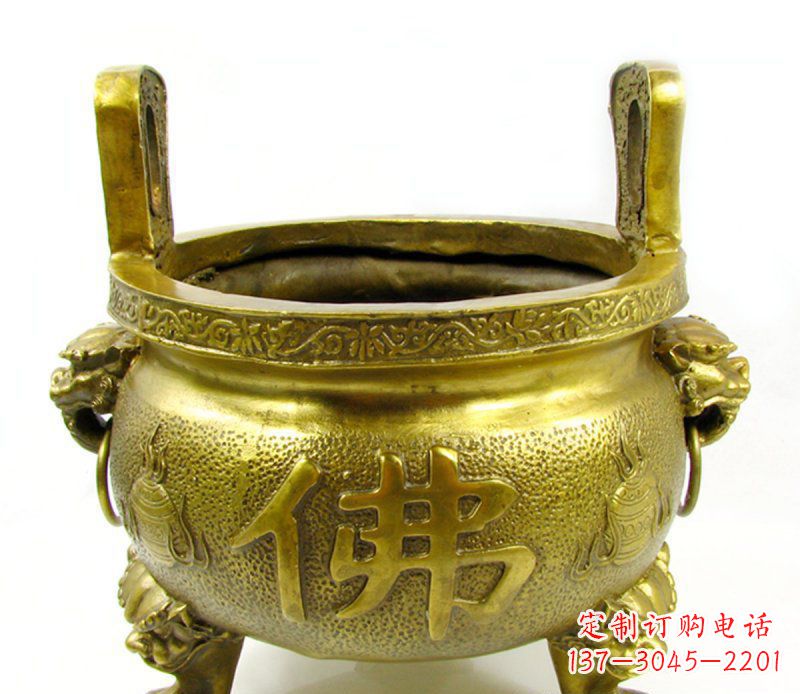 湖北寺庙香炉铜雕 (6)