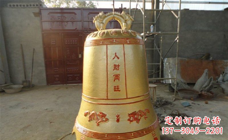 湖北寺庙铸铜钟雕塑